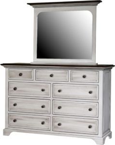 Escalade Nine Drawer Dresser with Mirror