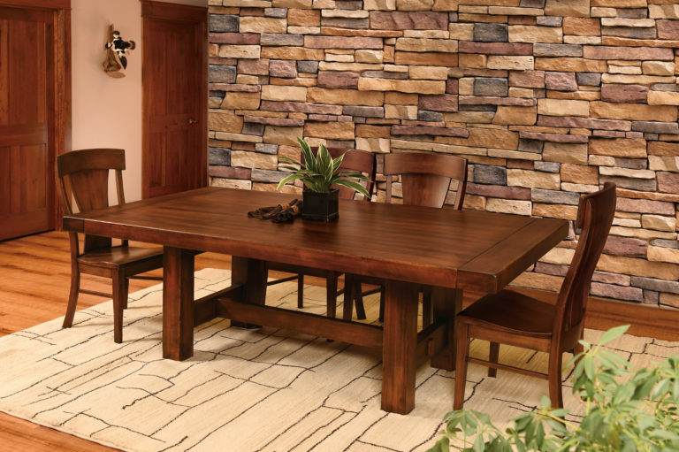 Amish Wellington Trestle Dining Table Room Collection