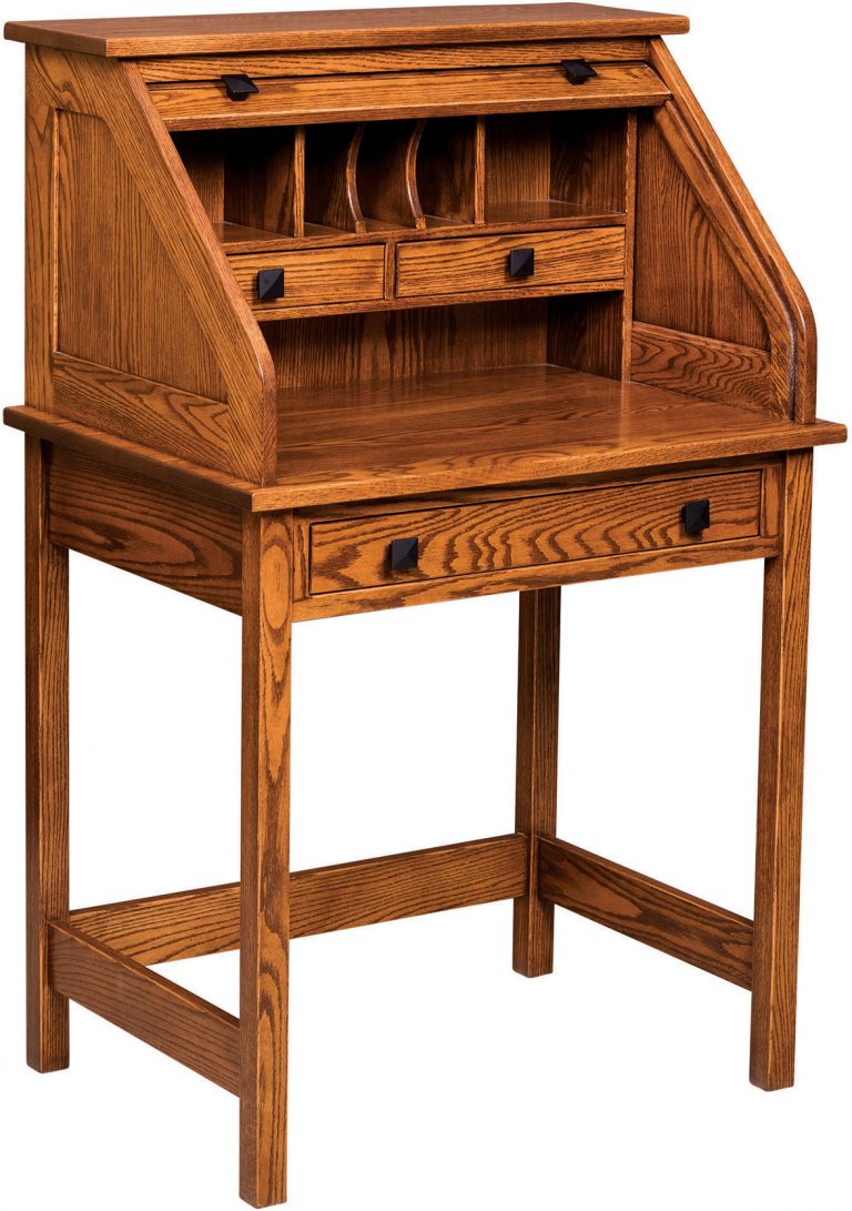 Amish Mission Roll Top Writing Desk