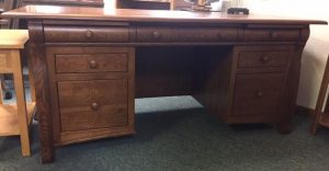 CREDENZA OAKWOOD INTERIORS KEY OPENS VERSAILLES HIDDEN DRAWERS EXECUTIVE DESKS