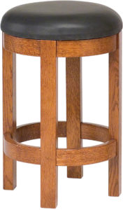 Barrel Solid Wood Barstool