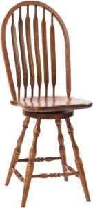 Bent Paddle Solid Wood Barstool