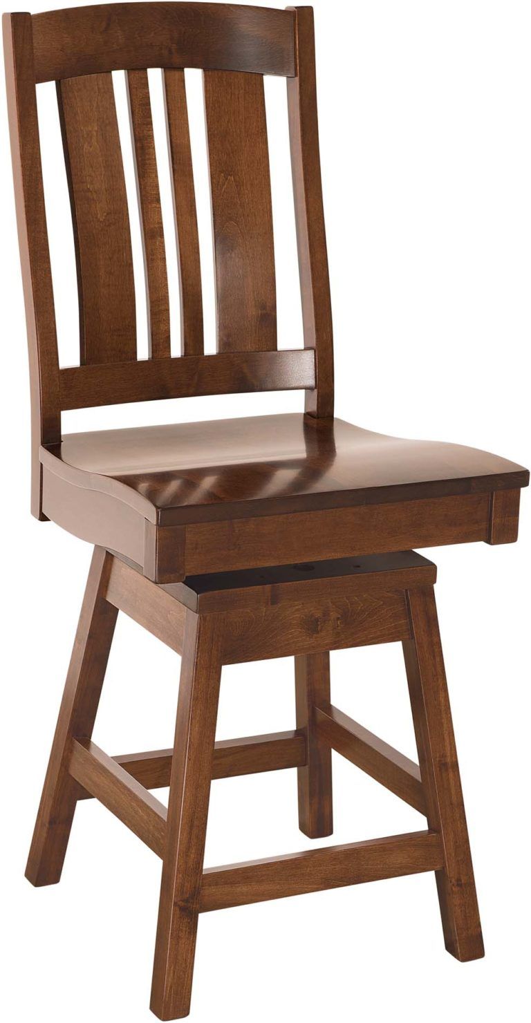 Amish Carolina Swivel Hardwood Barstool