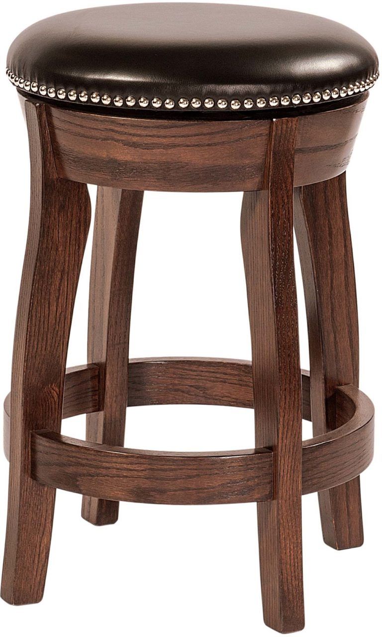 Amish Dillon Barstool with Leather Seat