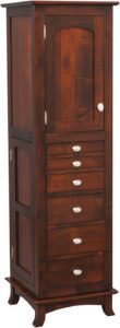 Mirrored Revolving Shaker Jewelry Armoire