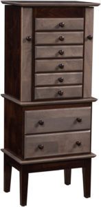 48 inch Split Deco Shaker Jewelry Armoire