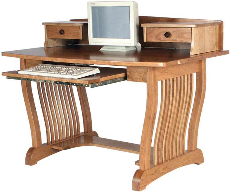 Amish Royal Mission Computer Desk with Topper