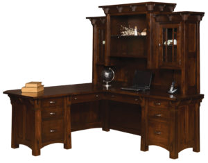 Manitoba Corner Desk and Hutch