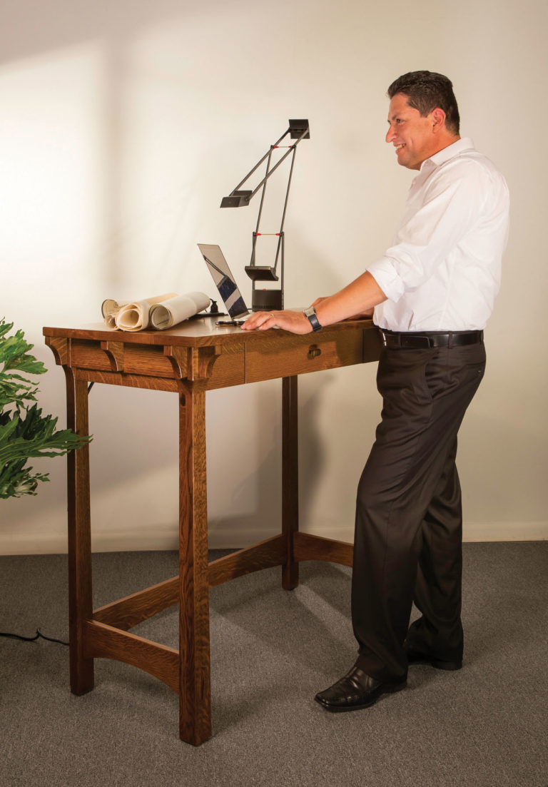 Custom Manitoba Standing Desk - Room Setting
