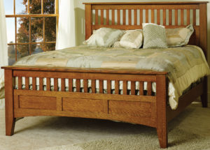 Slat-Panel Mission Antique Bed