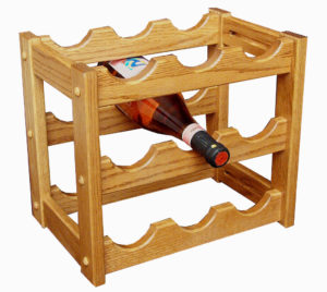 Amish Solid Wood Wine Rack