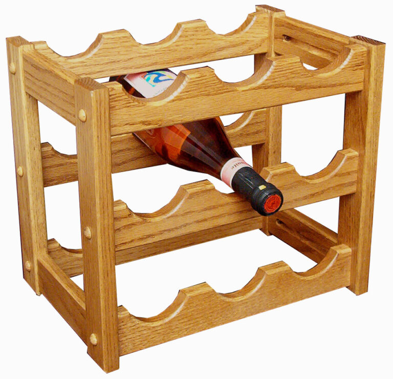 Small Custom Oak Wine Rack