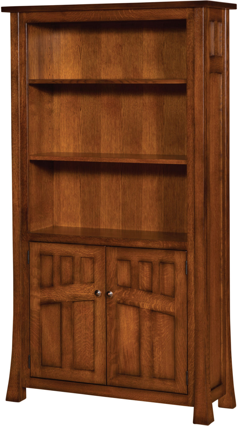 Amish Bridgefort Mission Door Bookcase