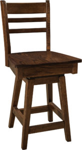 Brady Hardwood Swivel Bar Stool