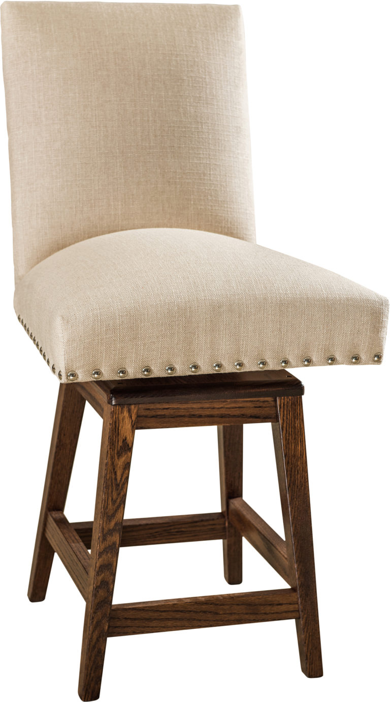 Amish Corbin Hardwood Swivel Bar Stool