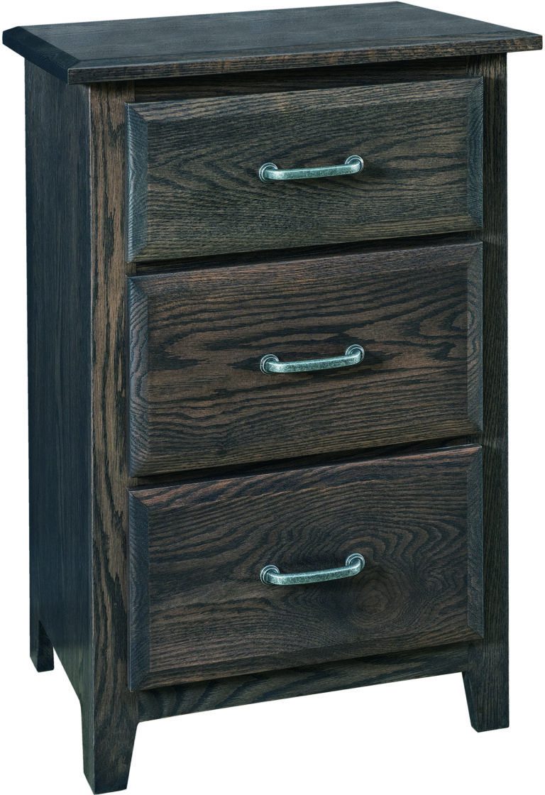 Amish Eckenridge Three Drawer Nightstand