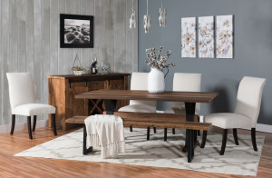 Barnloft Dining Table Set: Farmhouse Meets Factory