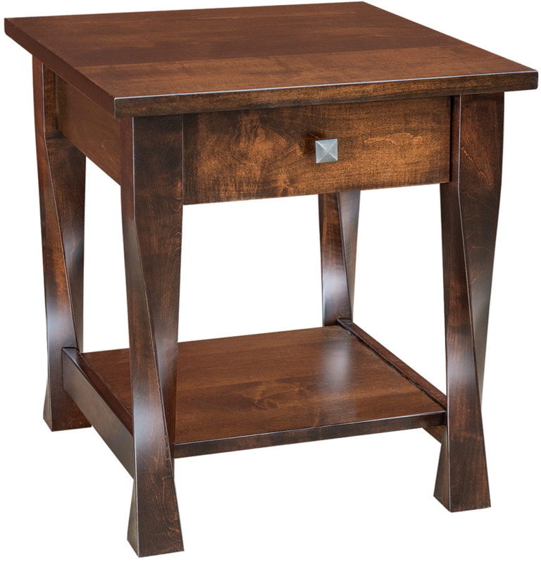 Amish Lexington Wide One Drawer End Table