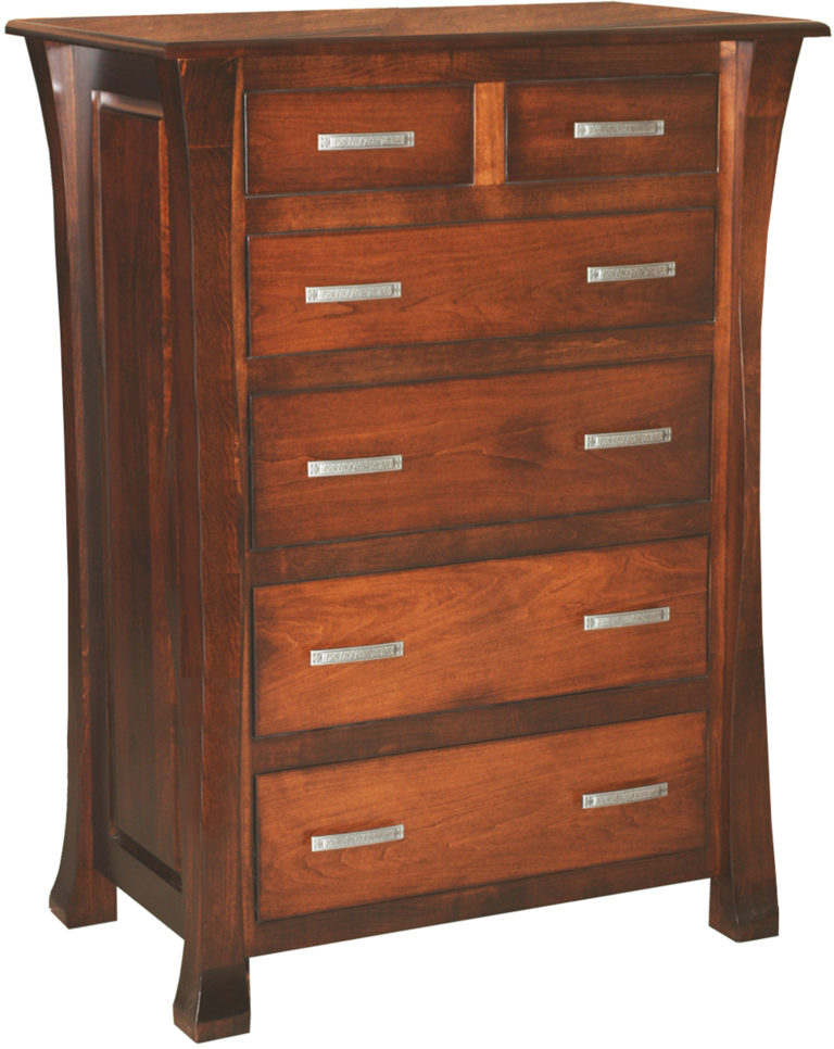 Amish Brown Maple Vandalia 6 Drawer Chest