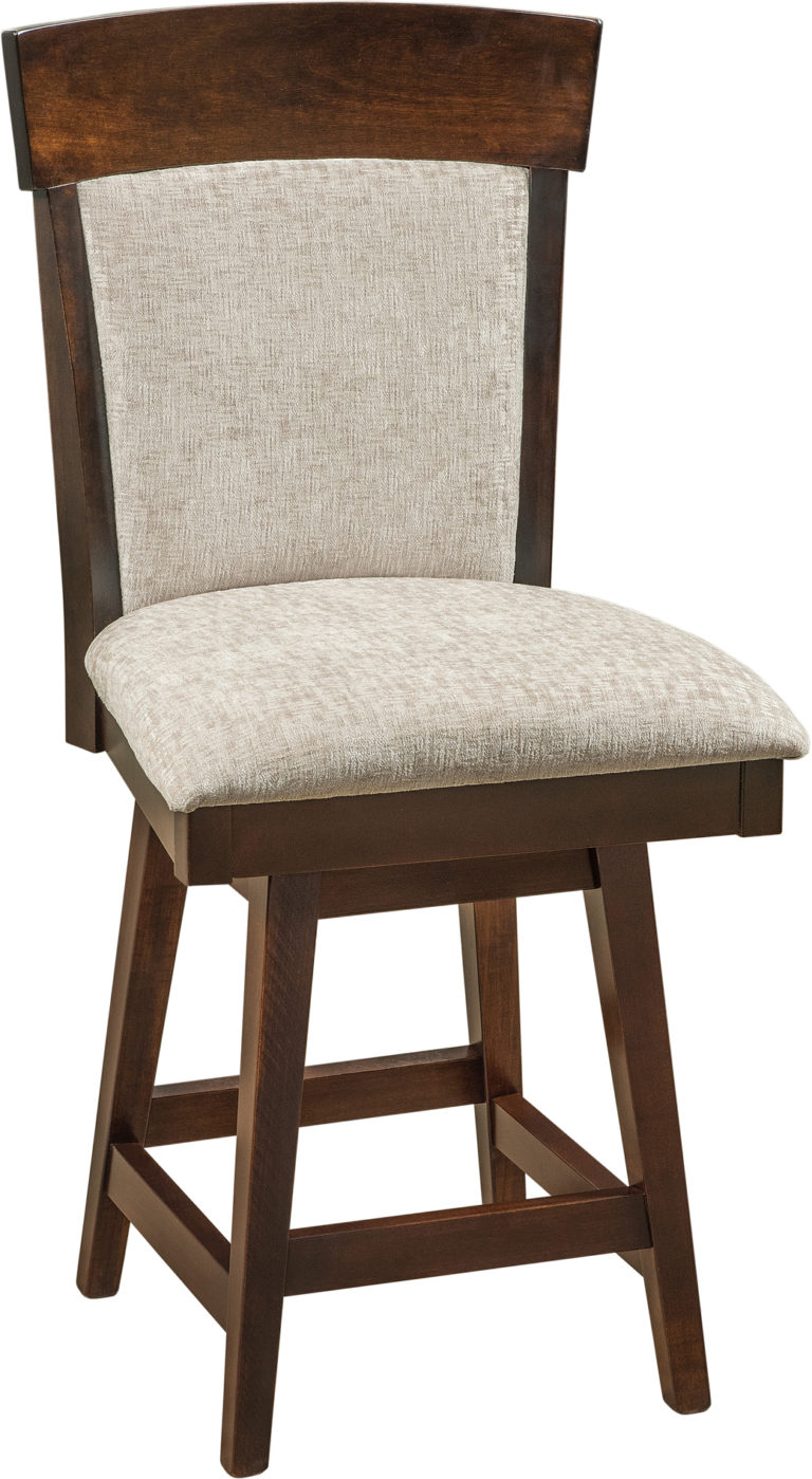 Amish Riverside Hardwood Swivel Bar Stool