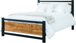 Modella Hardwood Bed-Traditional Meets Modern