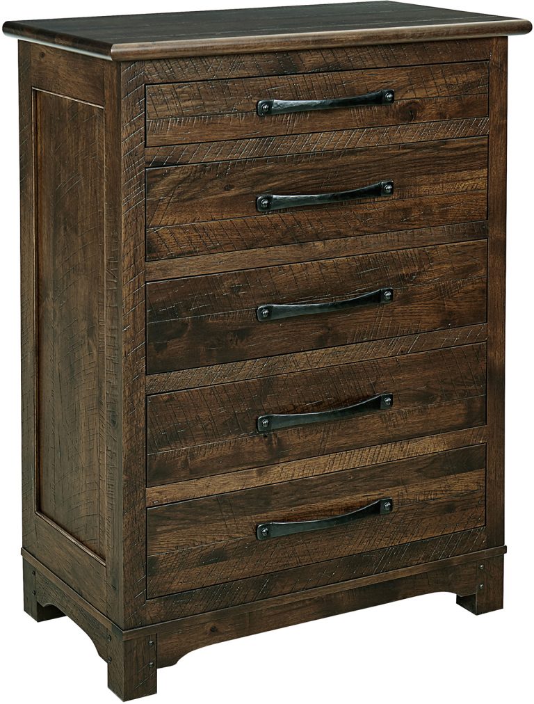 Amish Farmhouse 5 Drawer Chest