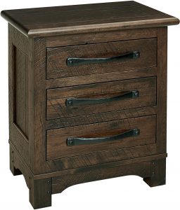 Farmhouse Three Drawer Nightstand