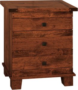 Larado Hardwood Three Drawer Nightstand