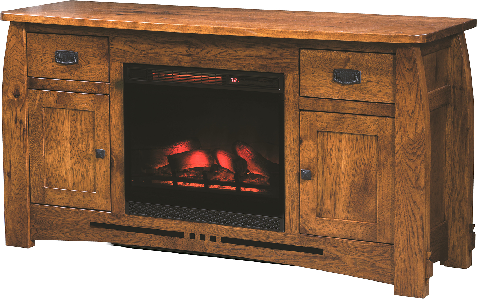 Amish tv on sale stand with fireplace