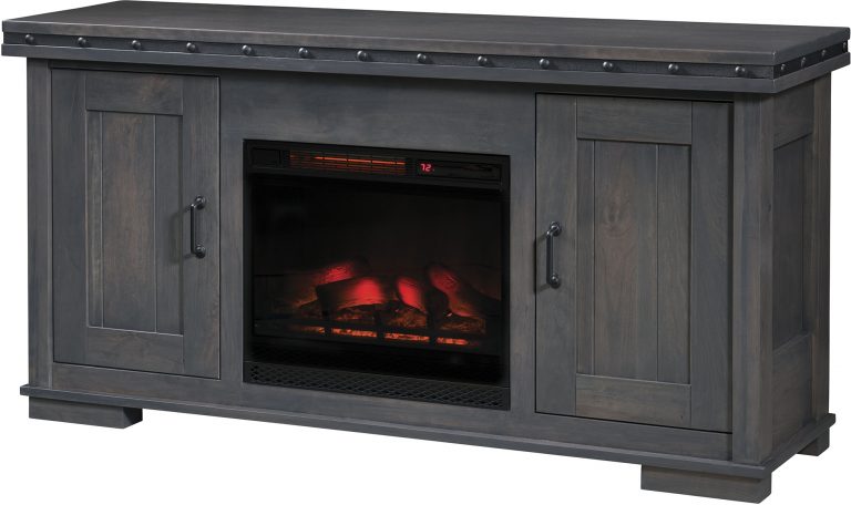 Amish Pasadena Fireplace TV Cabinet