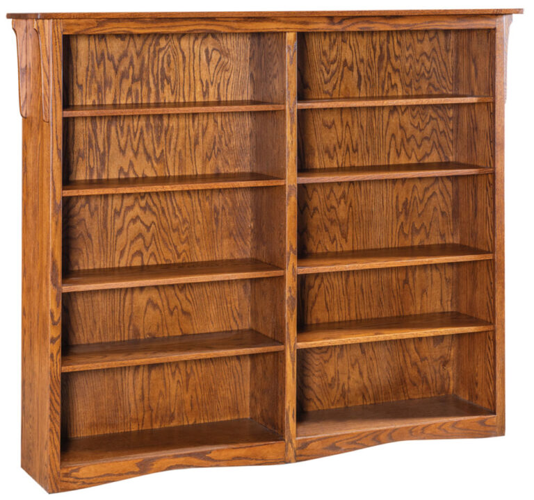 Custom Economy 4 Shelf Double Bookcase