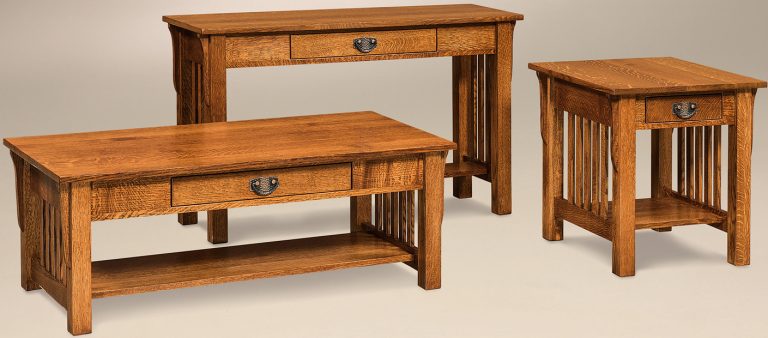 Amish Mission Slat Occasional Table Set