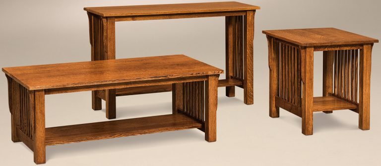 Amish Slat Occasional Table Set