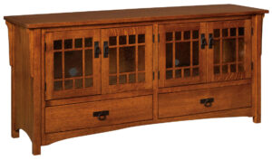 Midway Mission Four Door TV Cabinet