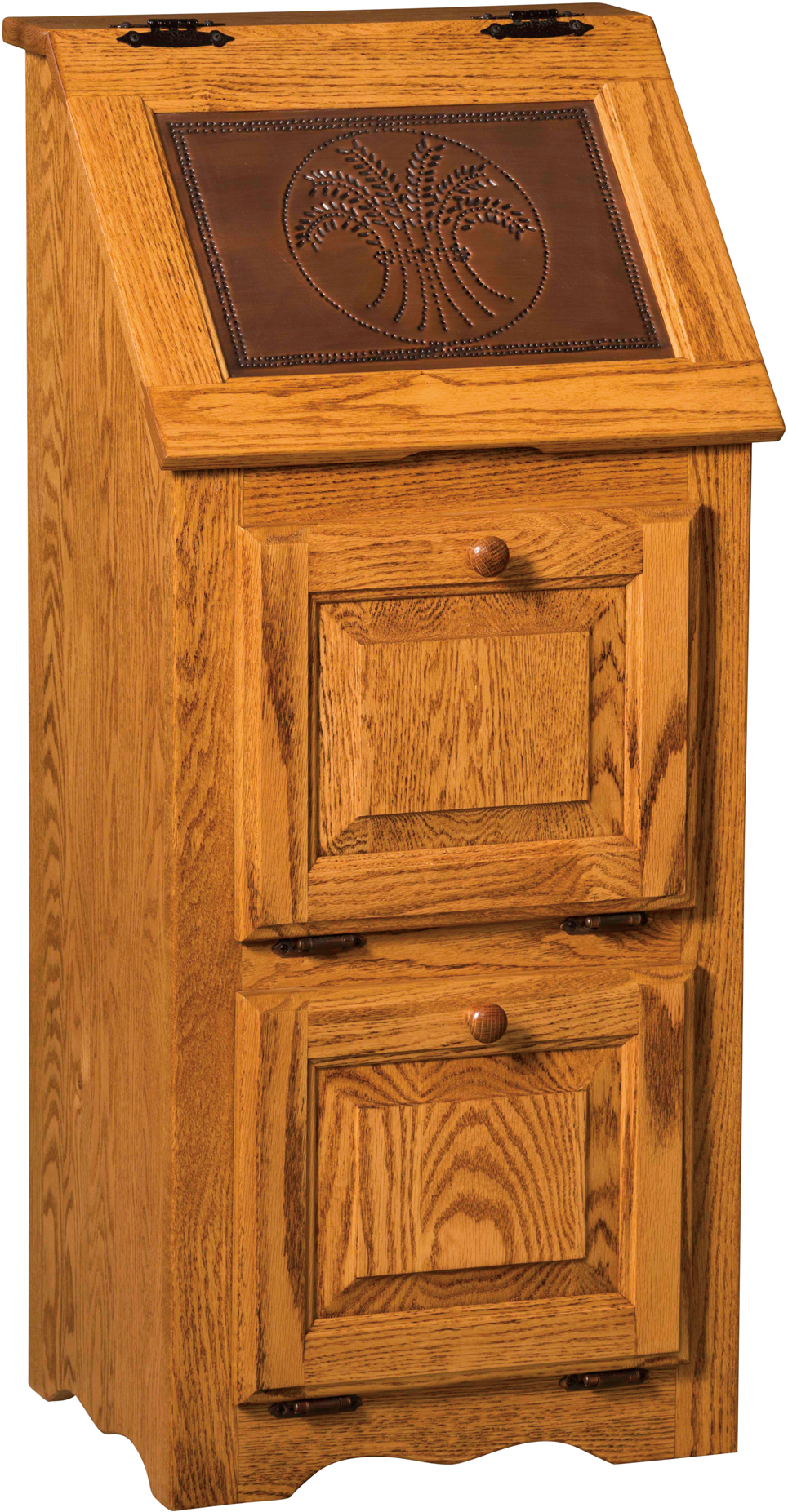 Amish Handcrafted Solid Wood Vegetable Bin / Cabinet - The Wood