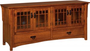 Midway Mission Four Door TV Cabinet