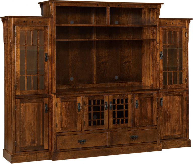 Amish Norway Mission TV Cabinet Wall Unit