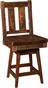 Houston Hardwood Swivel Bar Stool