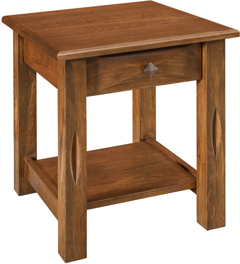 Amish Open Ravena Wide End Table