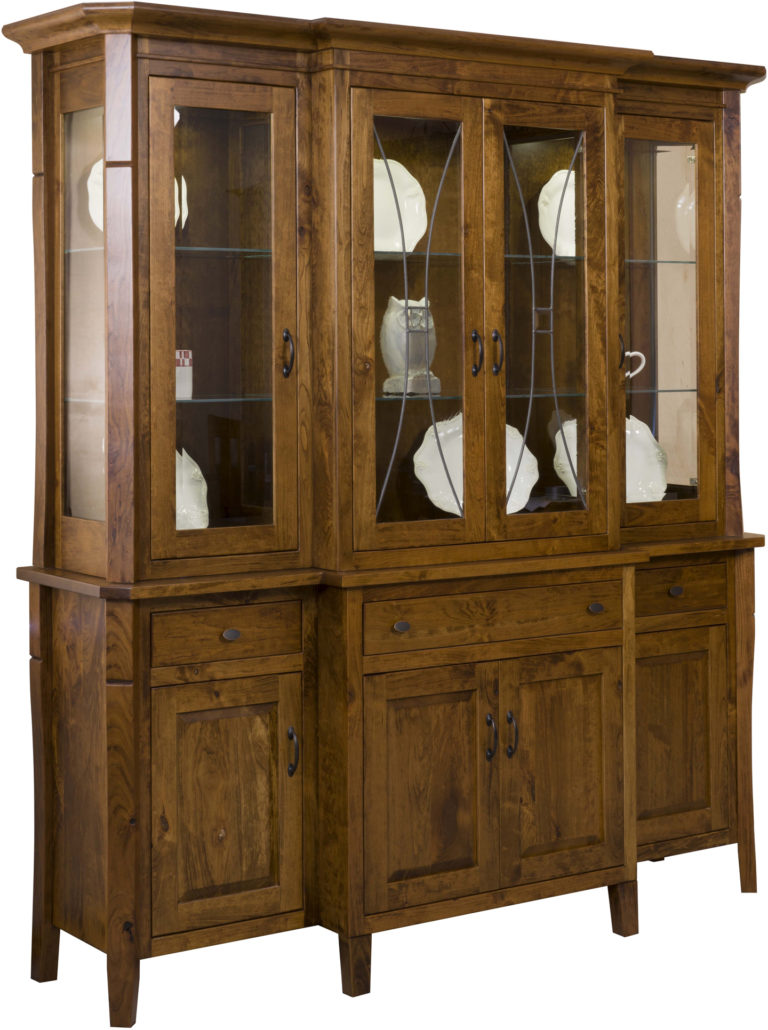 Amish Candice Leaded Glass Hutch