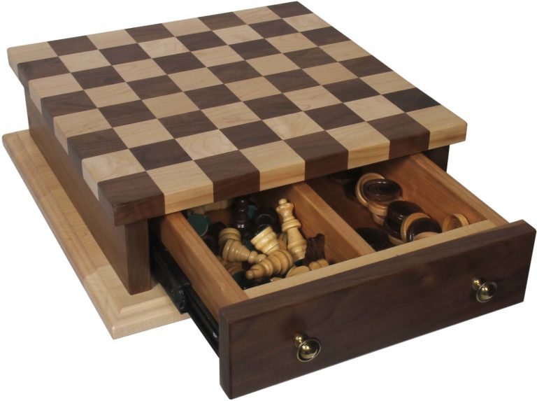 Amish Large Checkerboard with Drawer Including Pieces