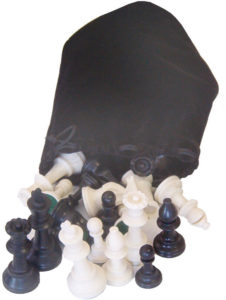 Large Chess Pieces with Bag