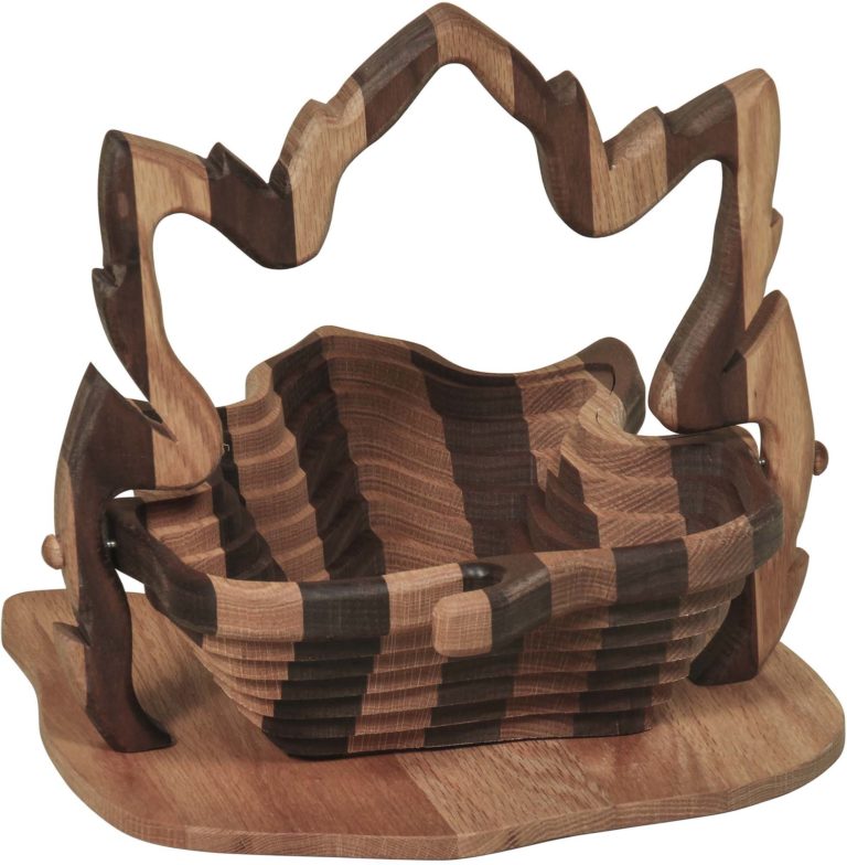 Custom Collapsible Striped Basket With Maple Leaf Basket