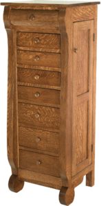 Classic Sleigh Jewelry Armoire