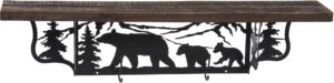 Rustic Bear Wall Shelf