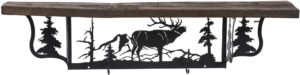 Rustic Elk Wall Shelf