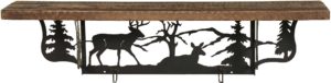 Rustic Whitetail Deer Wall Shelf