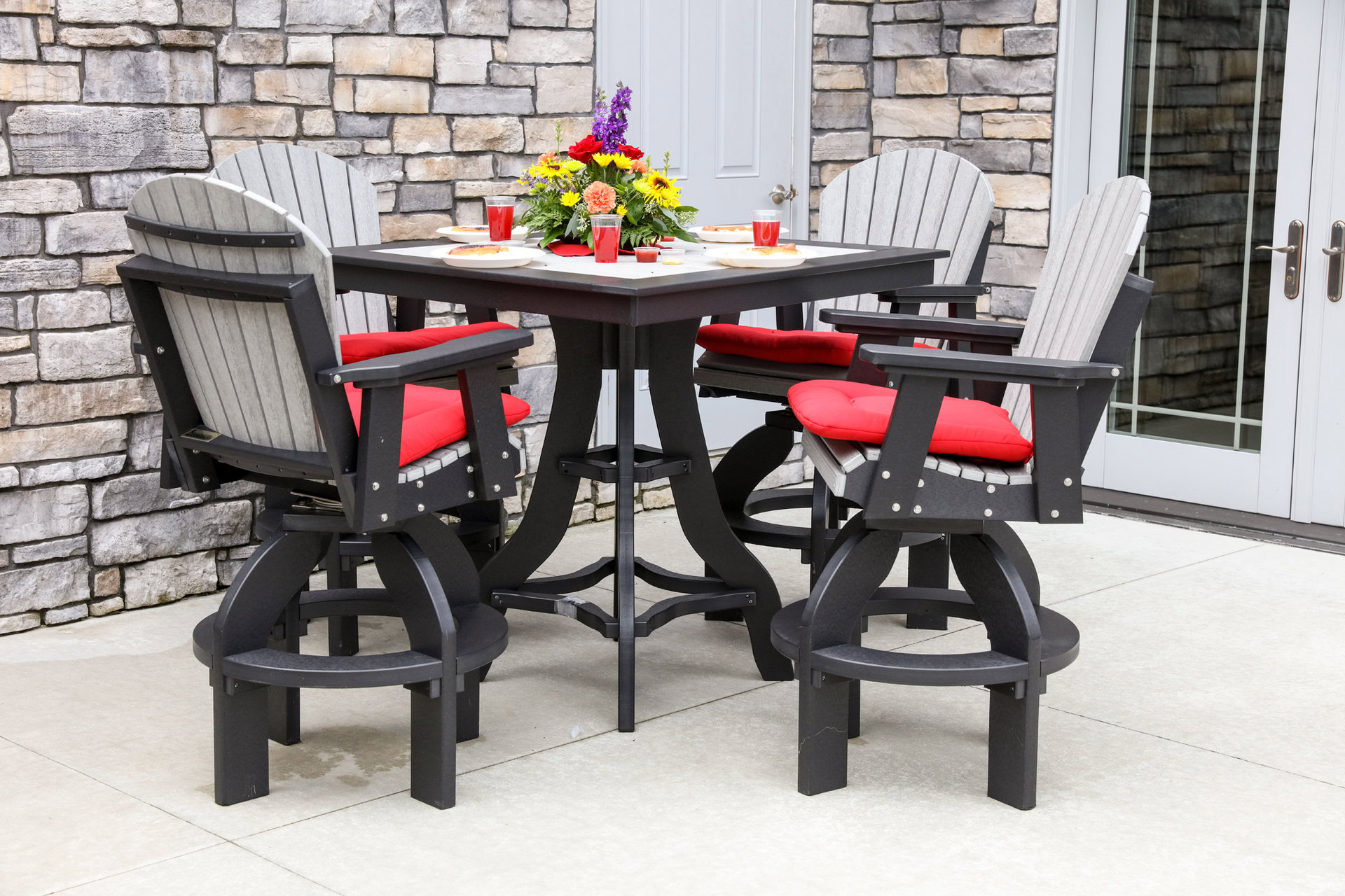 Square Patio Pub Dining Set Weaver Furniture Sales