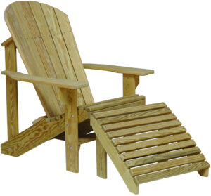 Treated Pine Adirondack Chair and Footrest