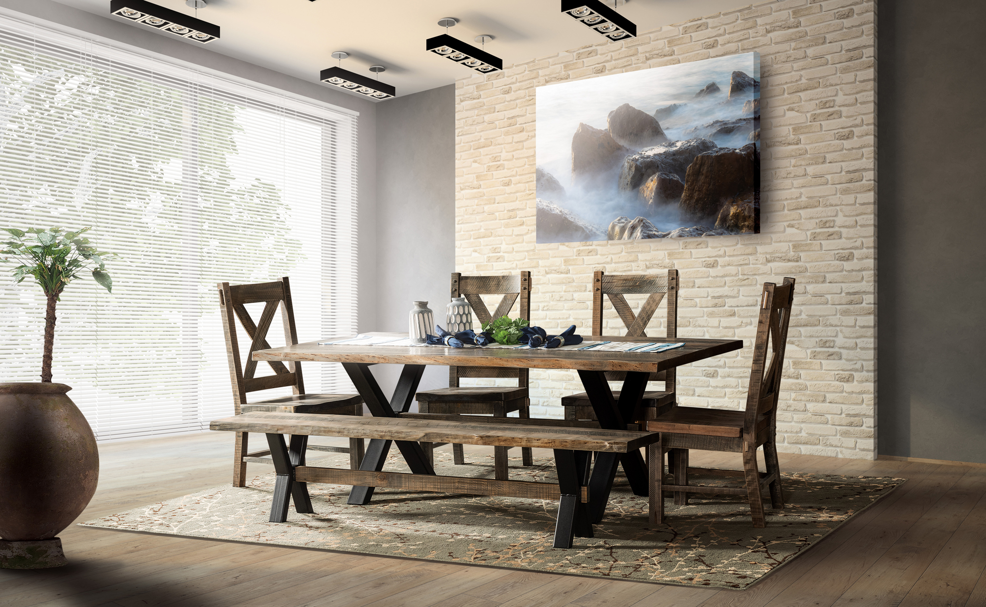 El Dorado Dining Set | Amish Dining Set | Solid Wood Dining Set